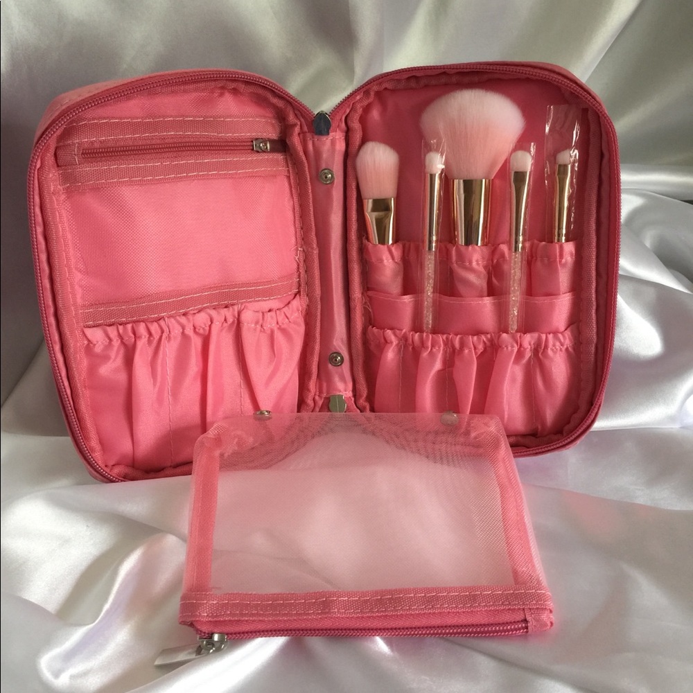 Zoreya Custom 6 Pc Crystal Brush Set/Case Bundle